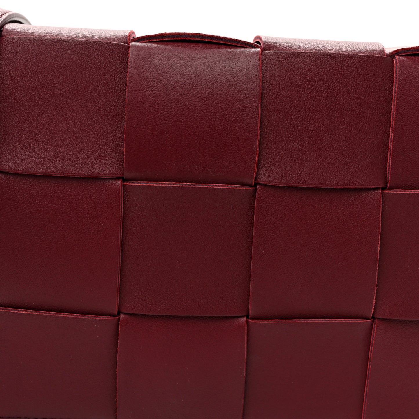 Lambskin Maxi Intreccio Cassette Crossbody Bag Barolo