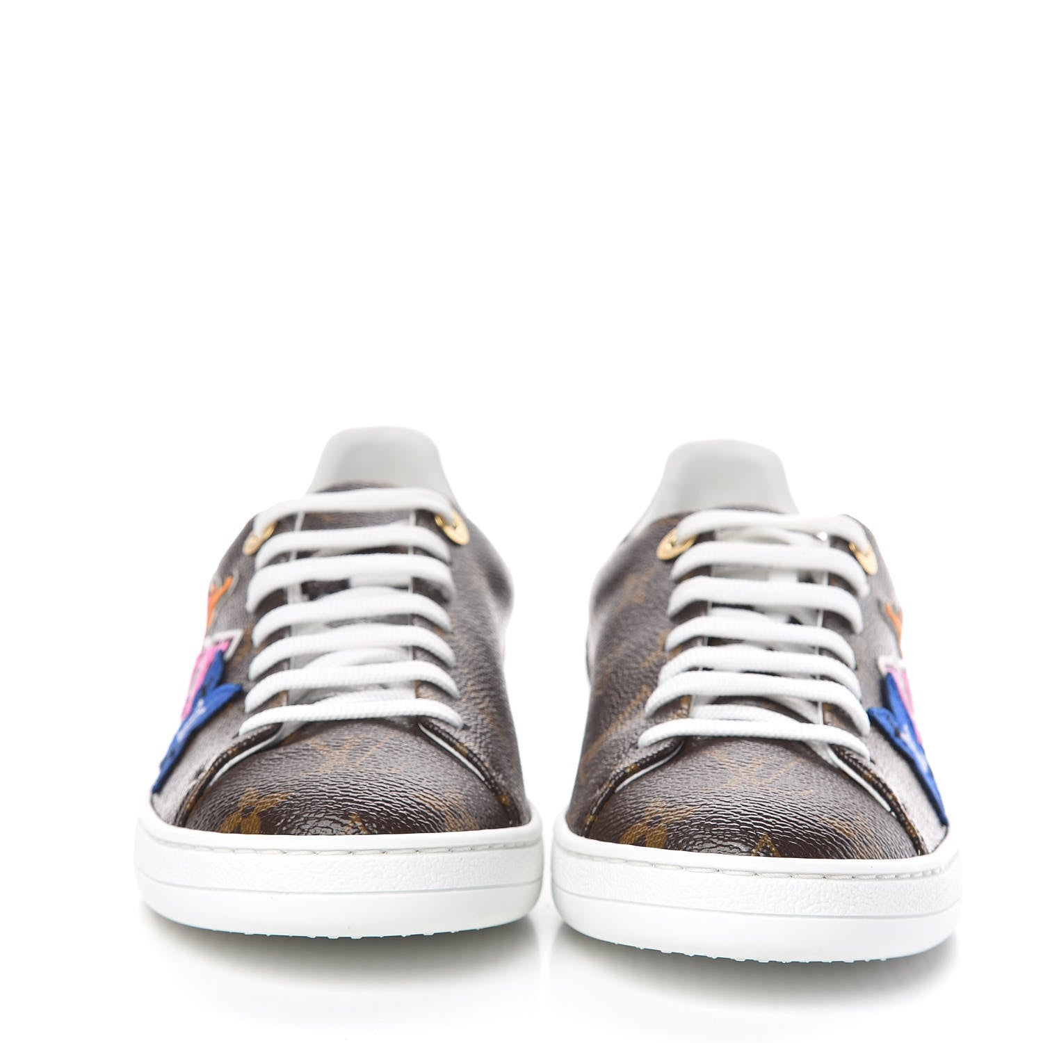 Louis Vuitton Calfskin Monogram LV Black Heart Sneakers 37 Cacao 3 of 10
