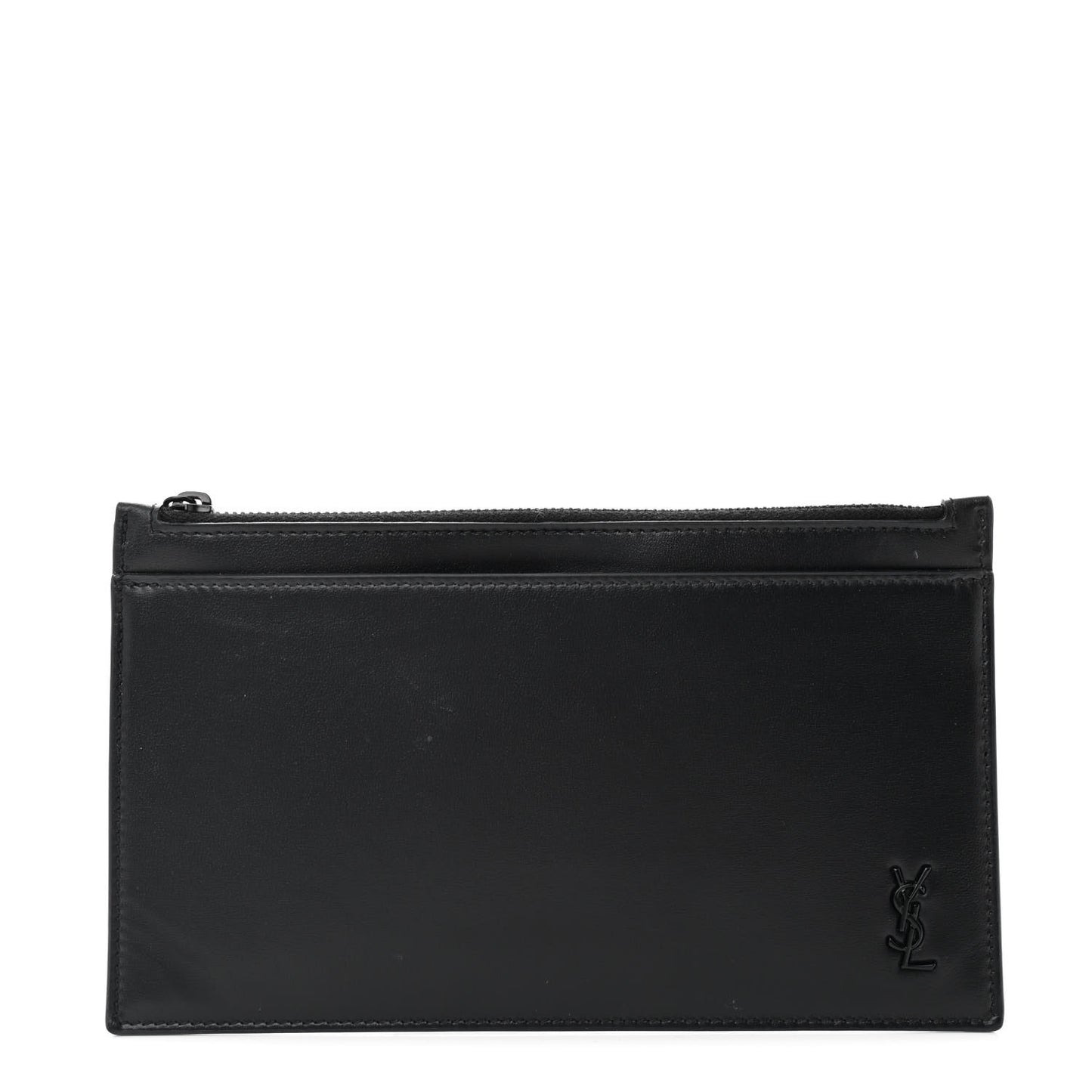 Smooth Calfskin Monochrome Monogram Bill Pouch Black