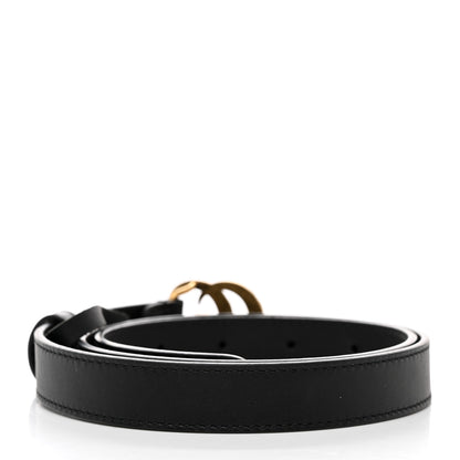 Gucci Calfskin Pearl Double G 20mm Belt 75 30 Black Cream 2 of 5