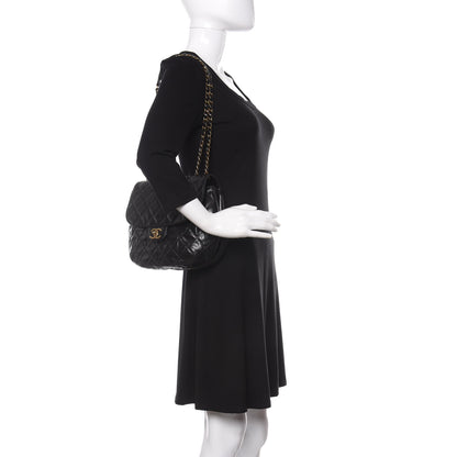 Chanel Glazed Calfskin Quilted Medium Bubble CC Flap Black 2 of 10