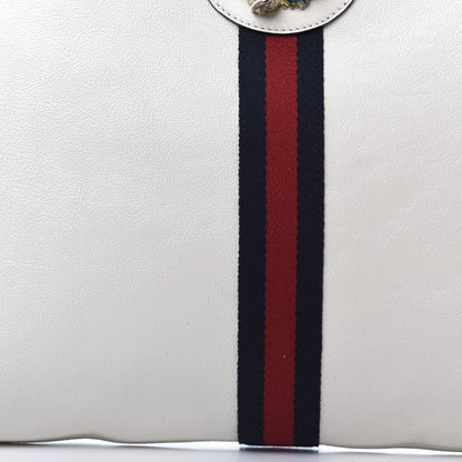 Gucci Suede Calfskin Large Rajah Chain Tote White 14 of 15