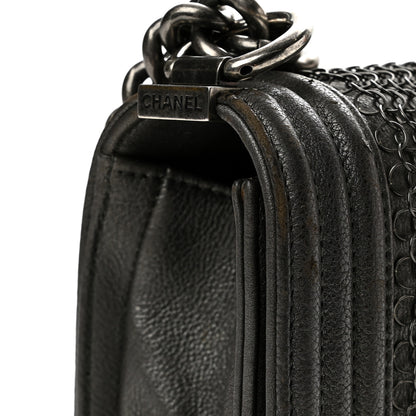 Chanel Goatskin Quilted Small Chain Mail Boy Flap Grey 13 of 13