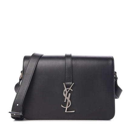 Saint Laurent Smooth Calfskin Medium Classic Monogram Universite Bag Black 1 of 15