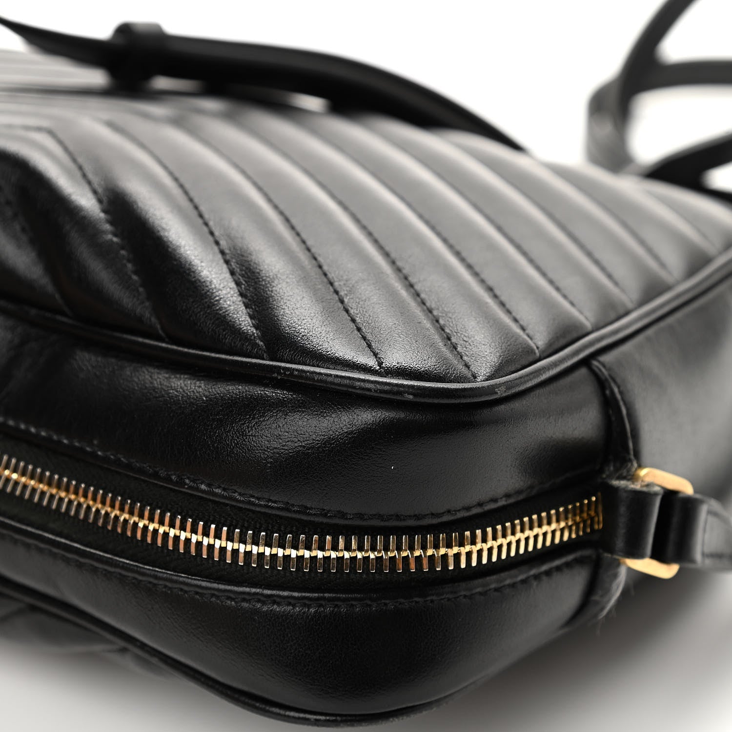 Saint Laurent Calfskin Matelasse Monogram Lou Camera Bag Black 14 of 21