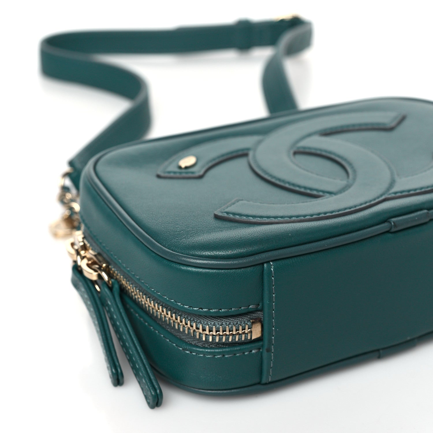 Chanel Lambskin CC Mania Waist Belt Bag Green 8 of 9