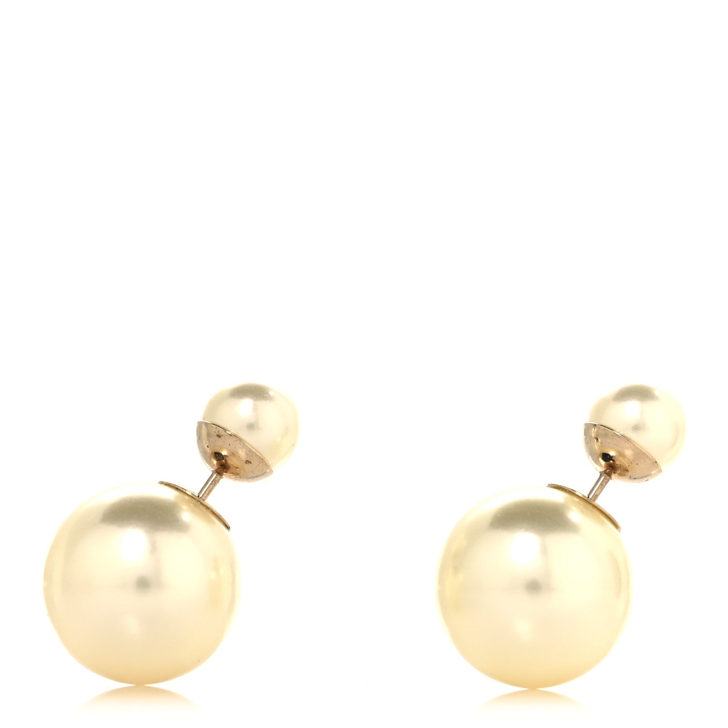 Christian Dior Pearl Mise En Dior Tribal Earrings Gold 1 of 4