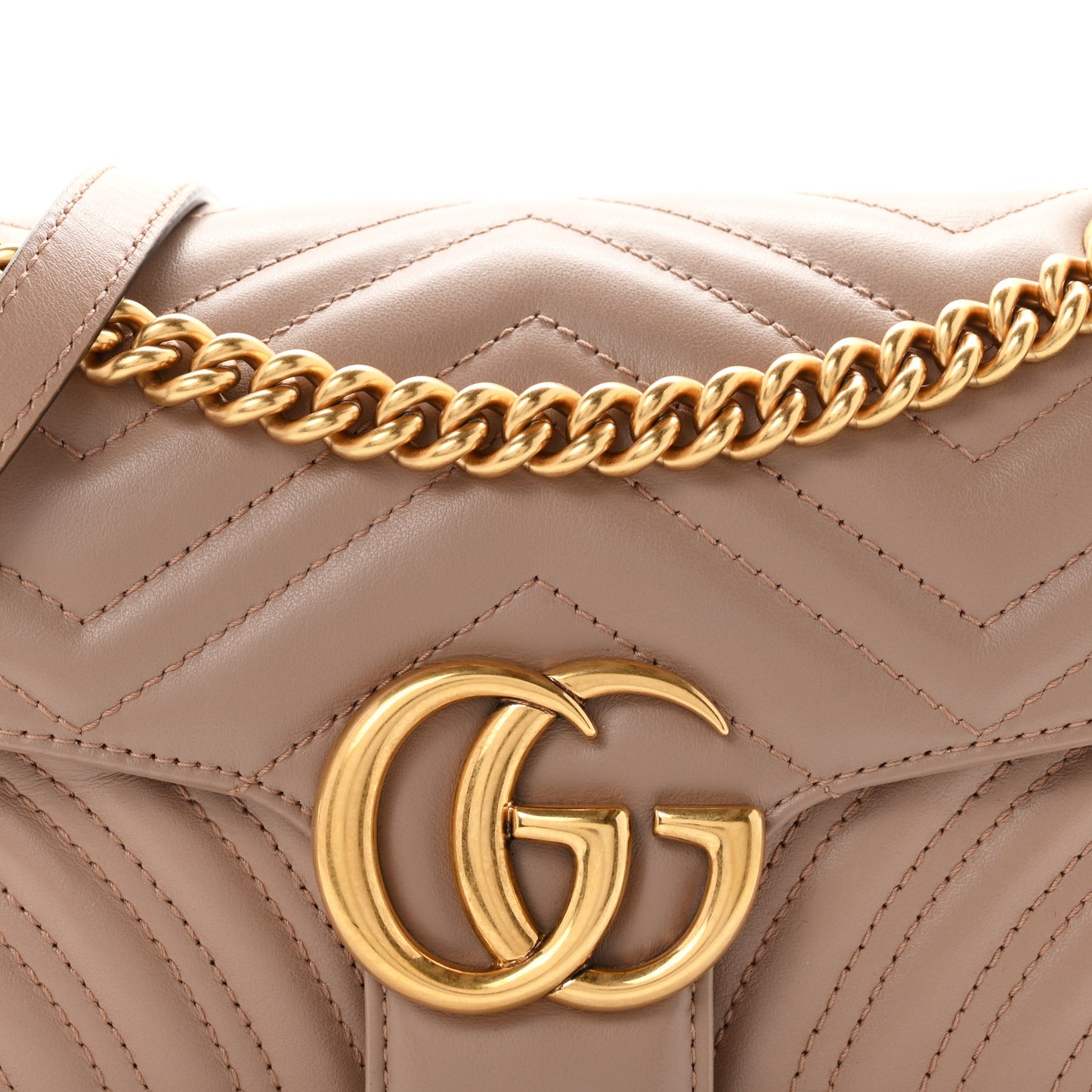 Calfskin Matelasse Small GG Marmont Shoulder Bag Porcelain Rose