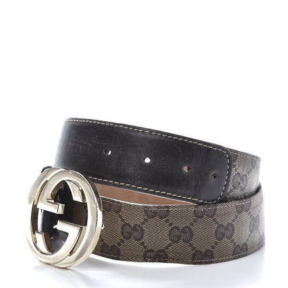 Gucci Monogram Interlocking G Belt 85 34 Dark Brown 4 of 8