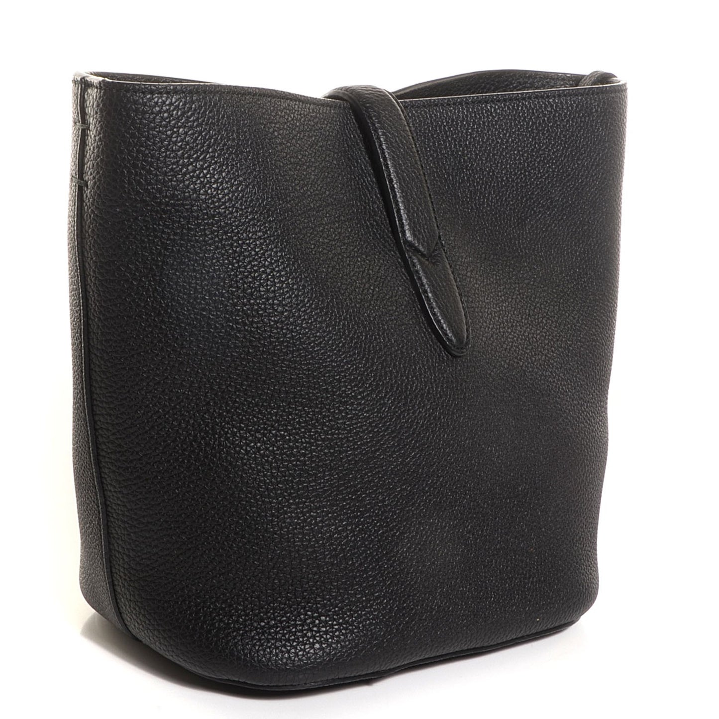Soft Grained Calfskin Small Jackie Bucket Bag Black