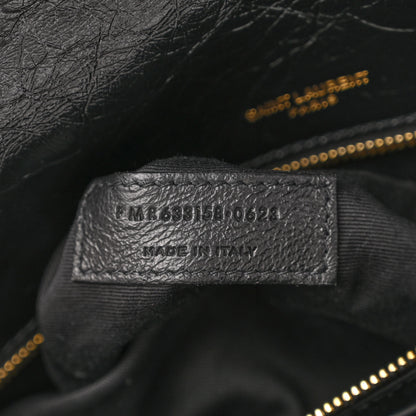 Saint Laurent Crinkled Calfskin Matelasse Monogram Medium Niki Chain Satchel Black 7 of 10