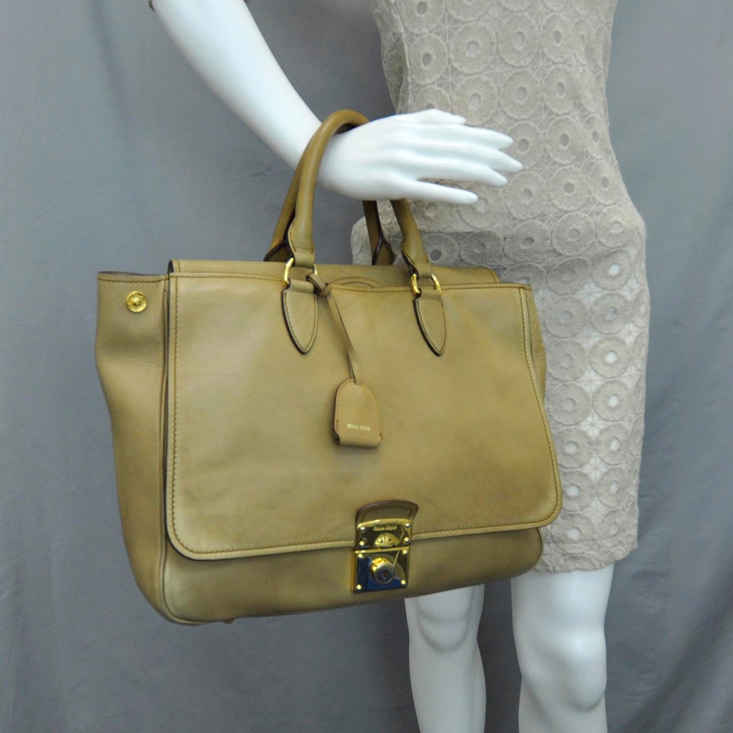 Leather Front Pocket Tote