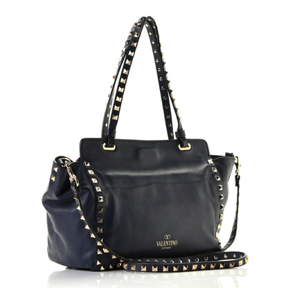 Valentino Garavani Vitello Small Rockstud Tote Marine 5 of 10