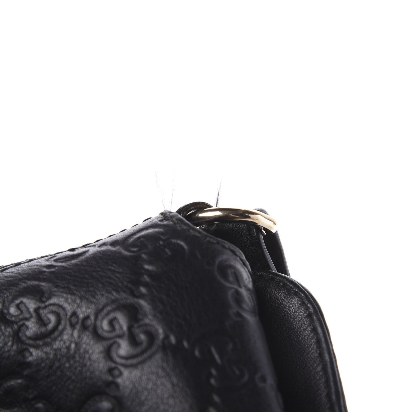 Guccissima Medium Bree Foldover Tote Black