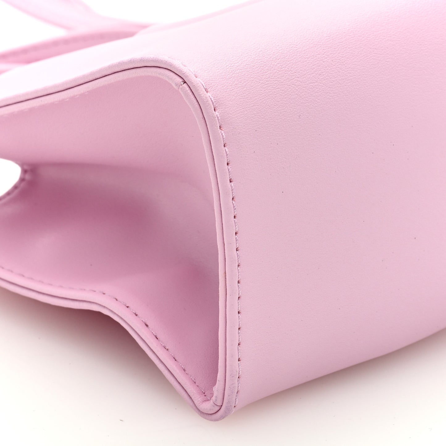Vegan Leather Small Shopping Bag Bubblegum
