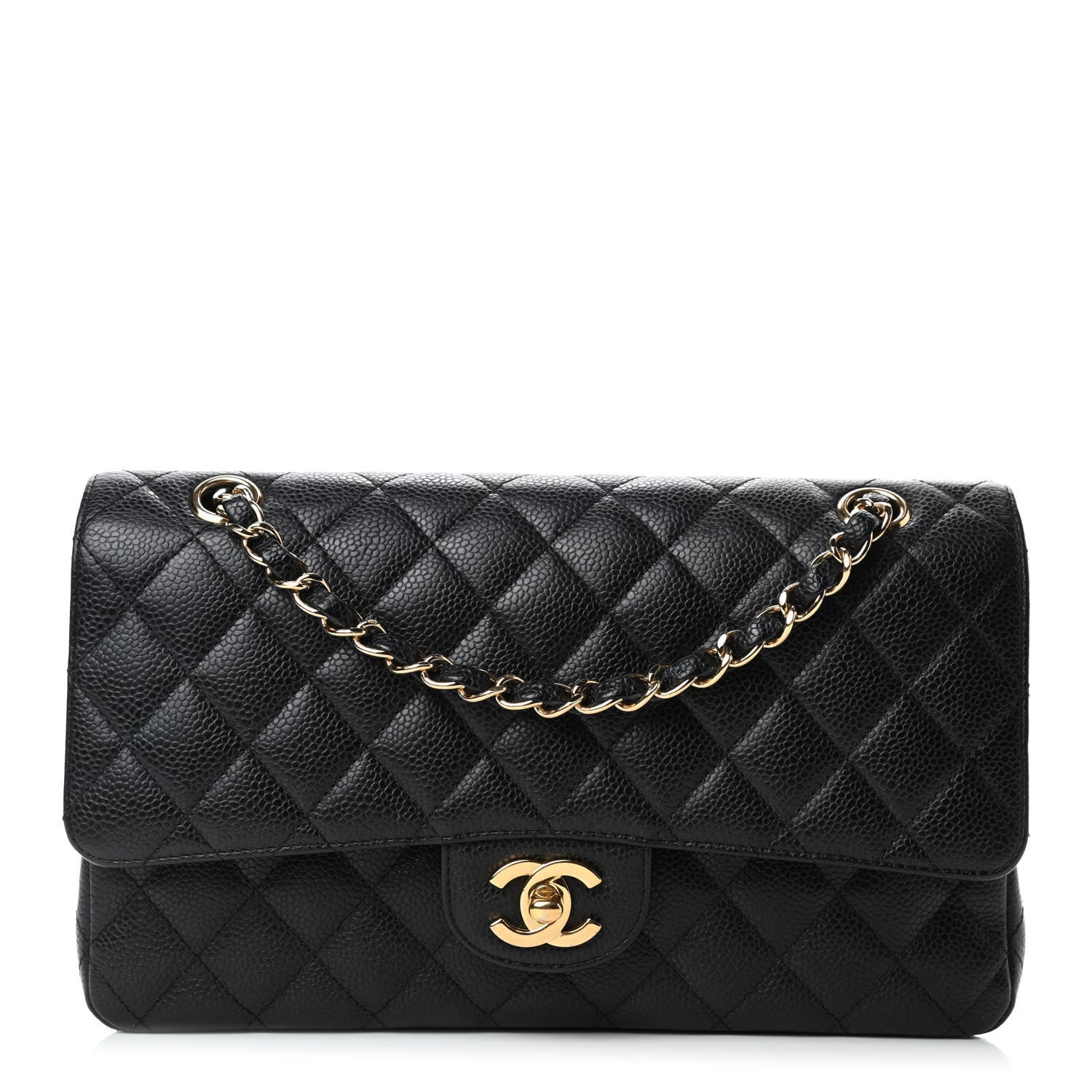 Chanel Caviar Quilted Medium Double Flap Black 1 of 8