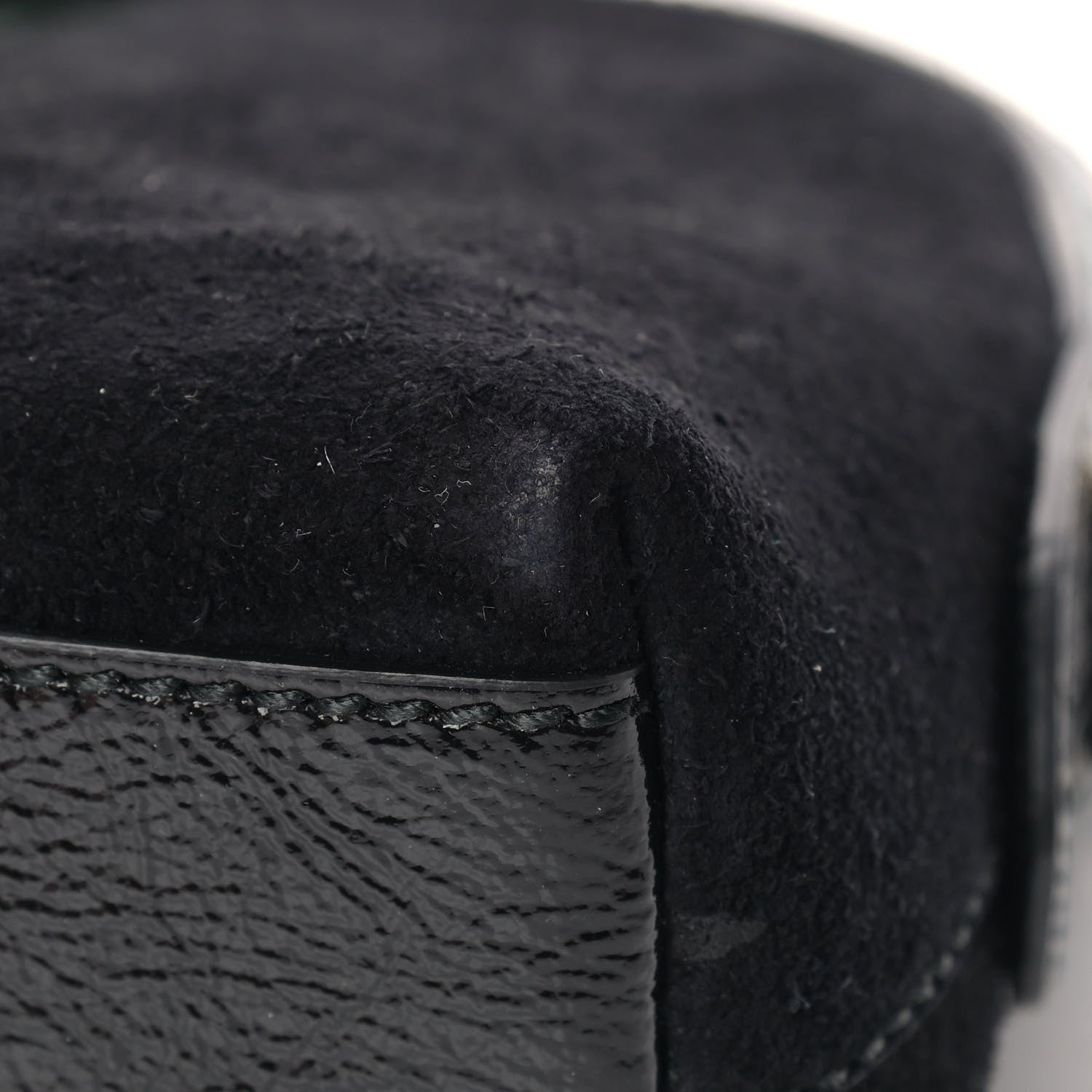 Gucci Suede Patent Web GG Small Ophidia Dome Shoulder Bag Black 10 of 11