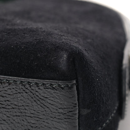 Gucci Suede Patent Web GG Small Ophidia Dome Shoulder Bag Black 10 of 11