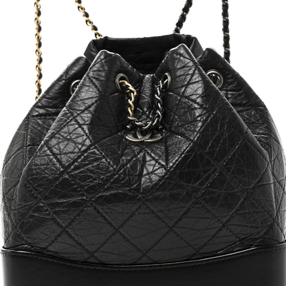 Chanel Aged Calfskin Quilted Small Gabrielle Backpack Black 8 of 10