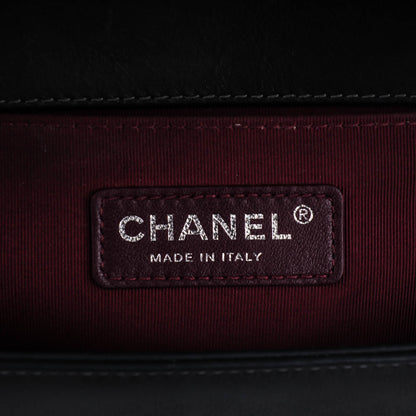 Chanel Iridescent Calfskin Quilted Medium Boy Flap Black 6 of 8