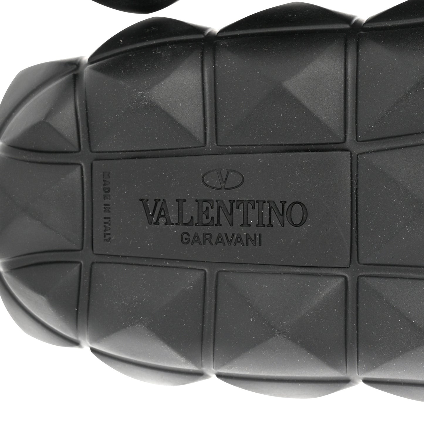 Rubber Roman Stud Turtle Slide Sandals 38 Black