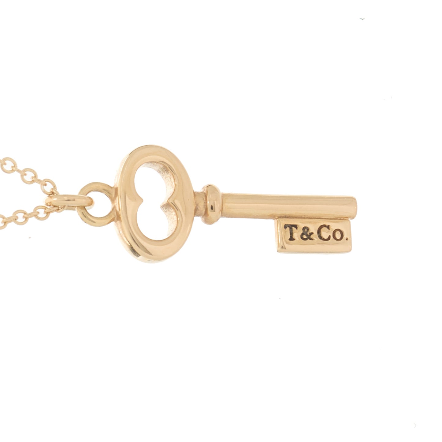 18K Rose Gold Mini Key Pendant Necklace