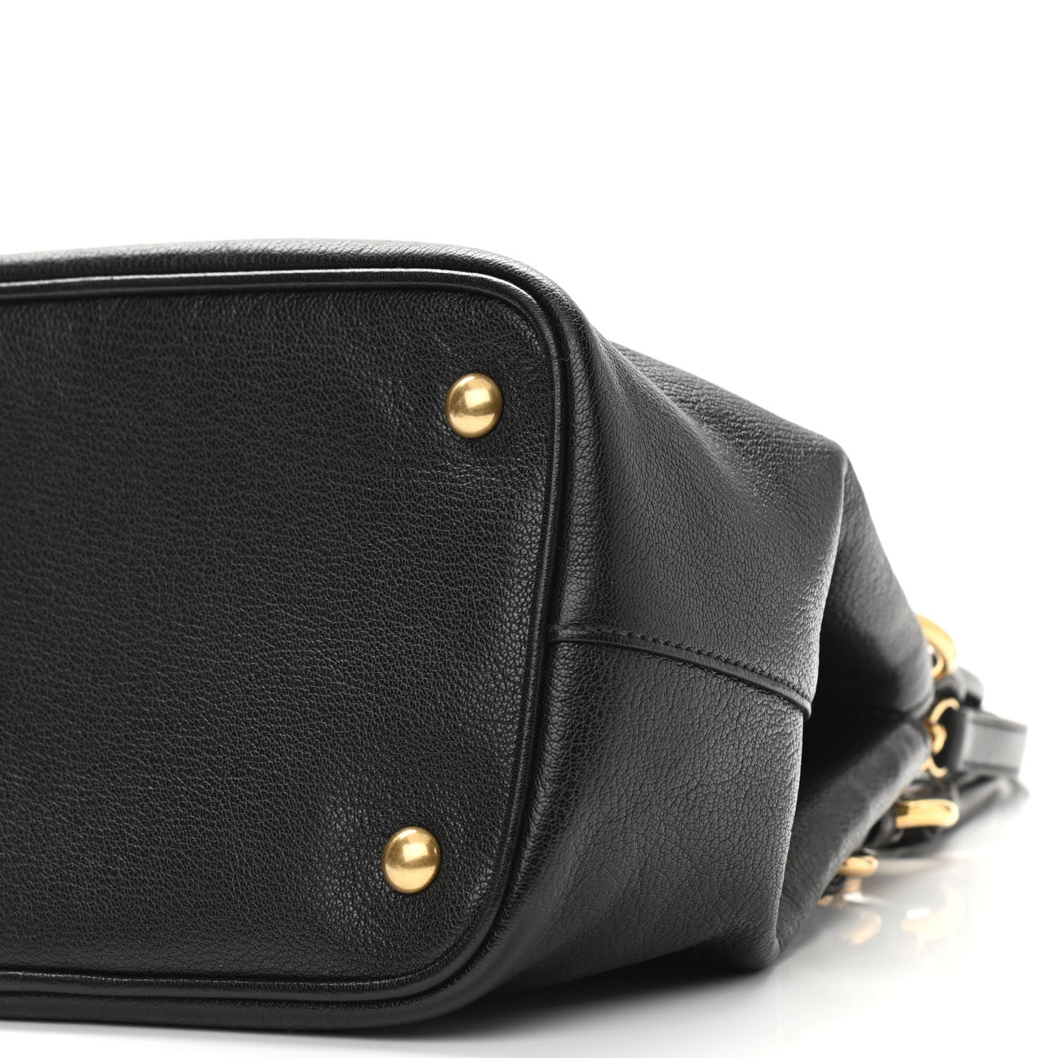 Miu Miu Goatskin Madras 2Way Shoulder Bag Black 8 of 8