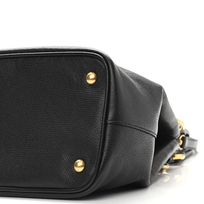 Miu Miu Goatskin Madras 2Way Shoulder Bag Black 8 of 8