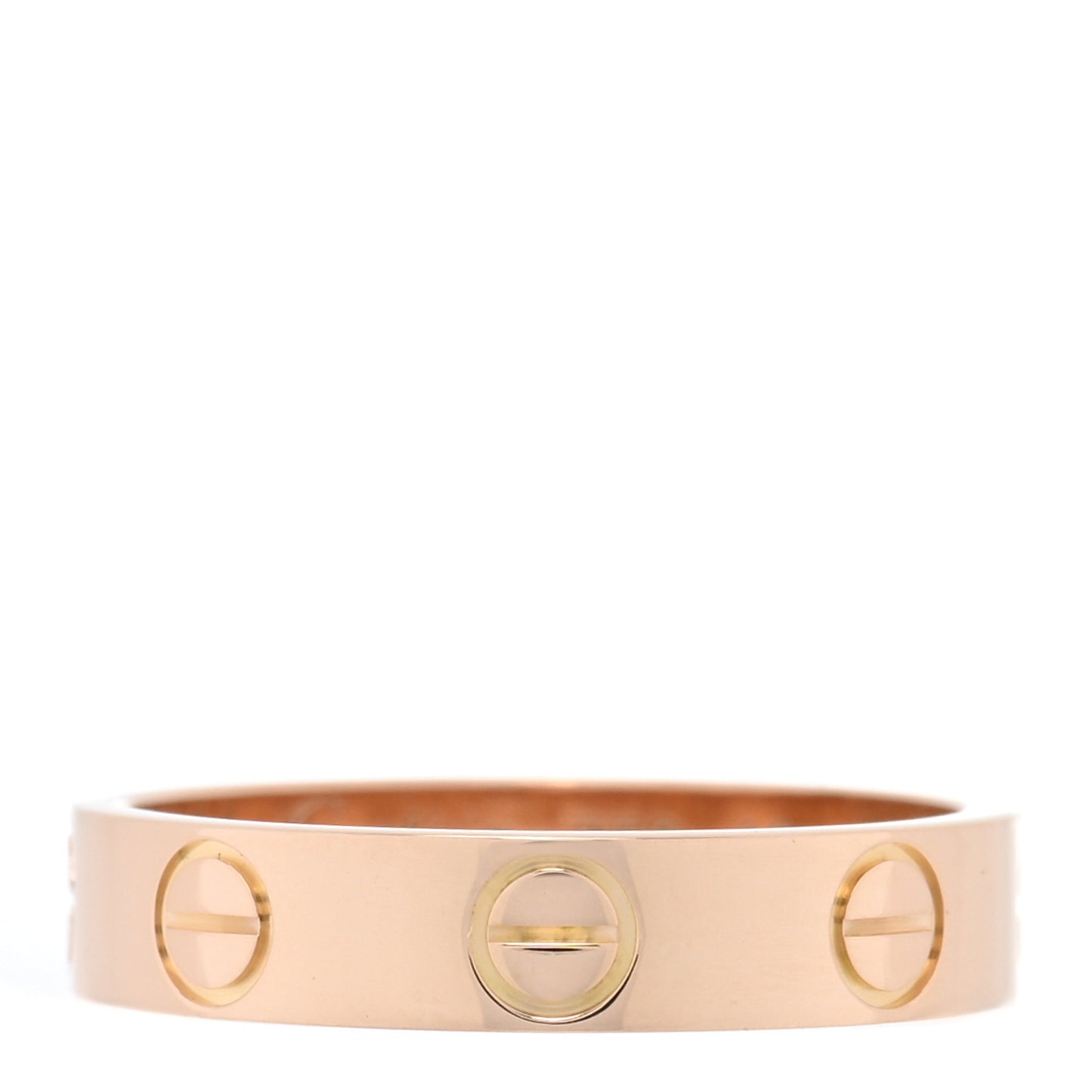 18K Pink Gold 3.5mm LOVE Wedding Band Ring 46 3.75