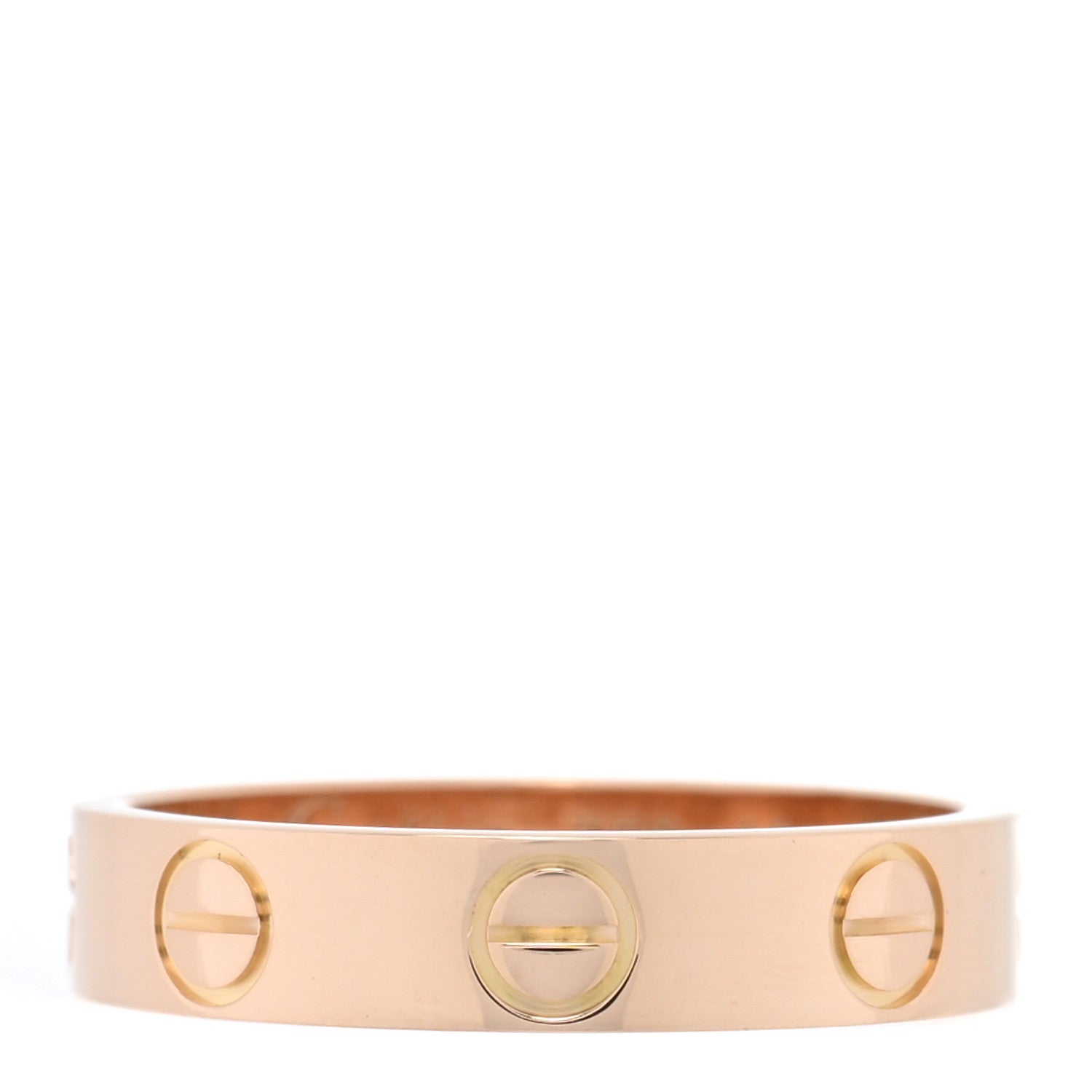 Cartier 18K Pink Gold 3.5mm LOVE Wedding Band Ring 46 3.75 1 of 5