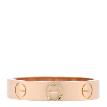 Cartier 18K Pink Gold 3.5mm LOVE Wedding Band Ring 46 3.75 1 of 5