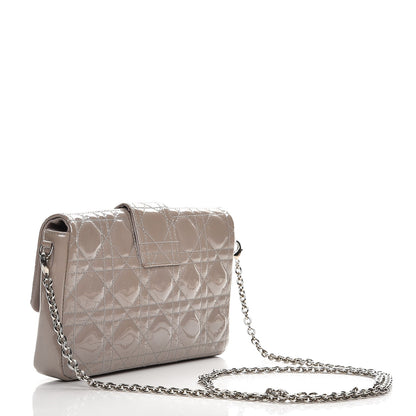 Christian Dior Patent Cannage New Lock Pouch Grey 3 of 6