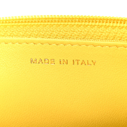 Chanel Lambskin Quilted Wallet on Chain WOC Yellow 7 of 13