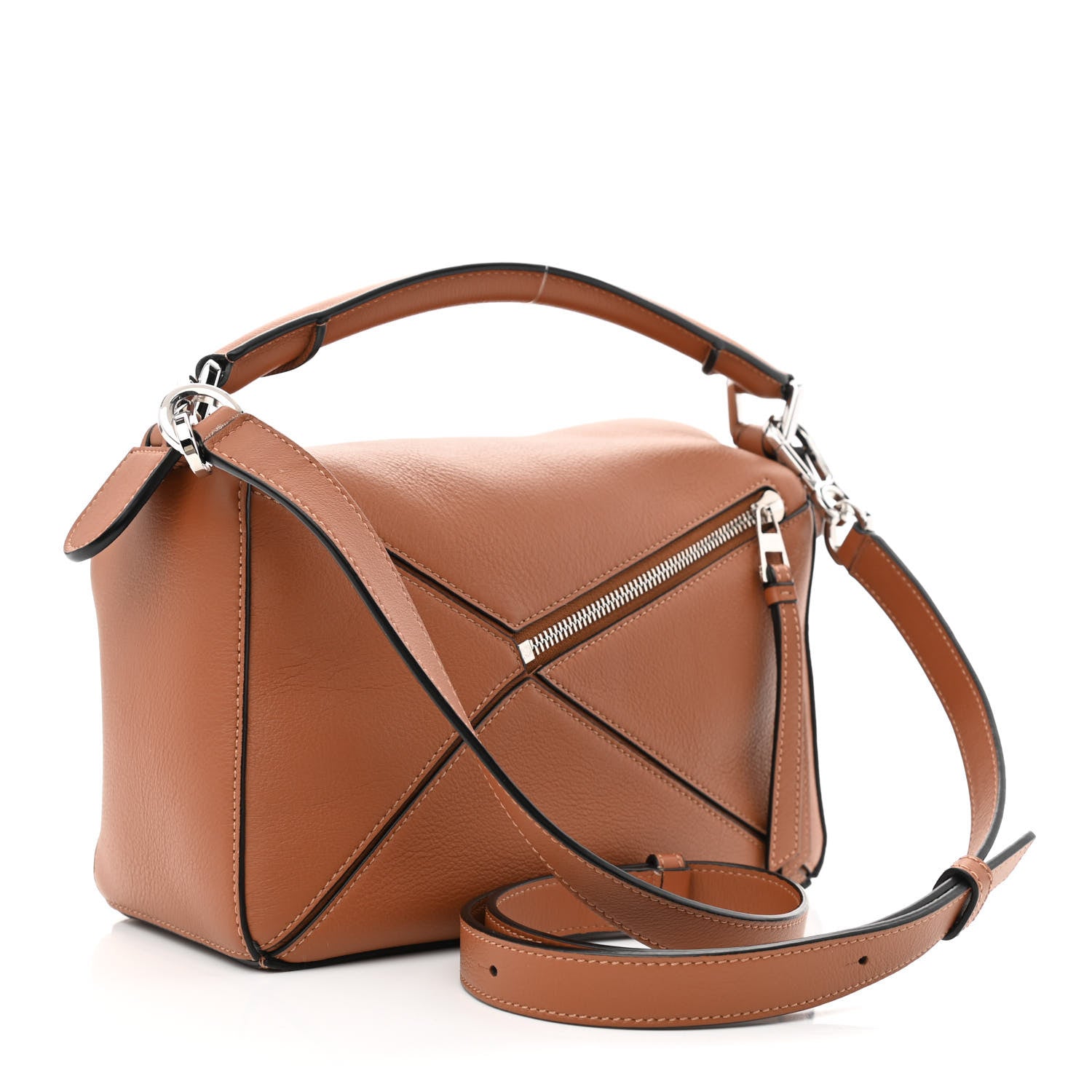 Loewe Grained Calfskin Small Puzzle Bag Tan 3 of 9