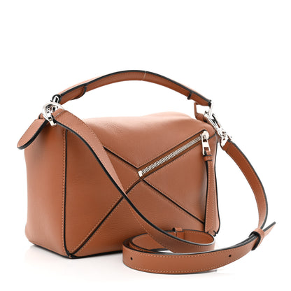 Loewe Grained Calfskin Small Puzzle Bag Tan 3 of 9