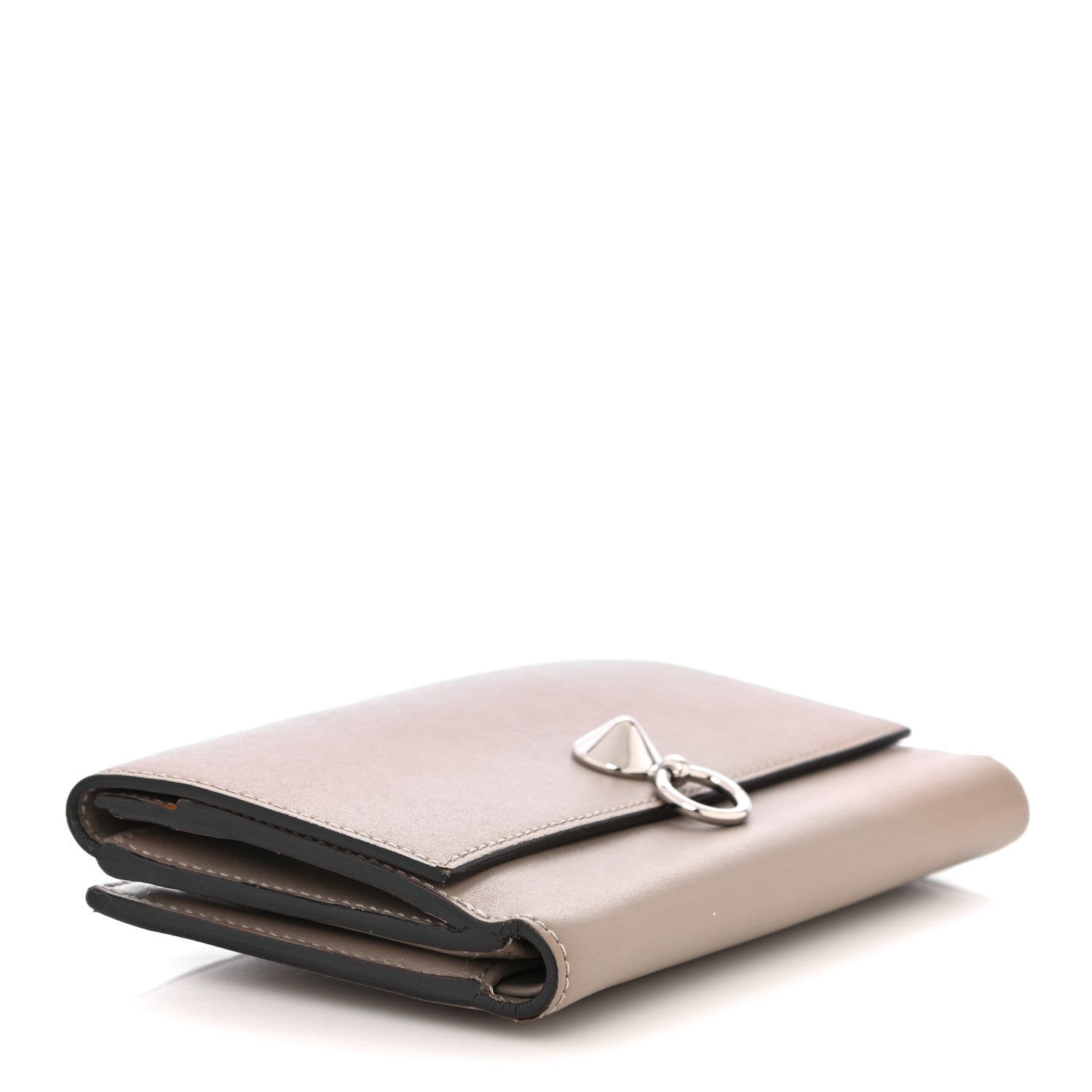 Fendi Vitello Liberty Century Lucido By The Way Medium Bi-Fold Wallet Tortora 4 of 13