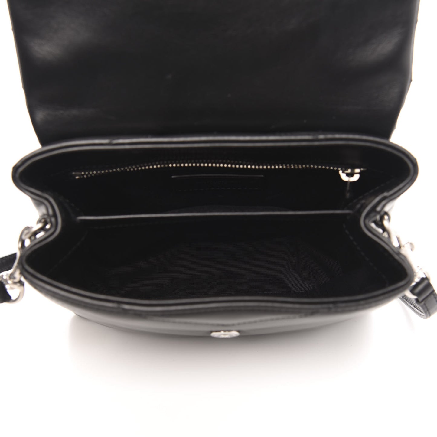 Calfskin Y Quilted Monogram Toy Loulou Crossbody Bag Black