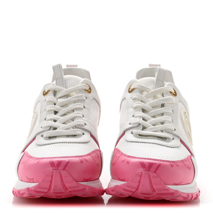 Louis Vuitton Calfskin Monogram Run Away Sneakers 38 White Pink 3 of 9