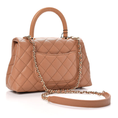 Chanel Caviar Quilted Mini Coco Handle Flap Brown 3 of 10