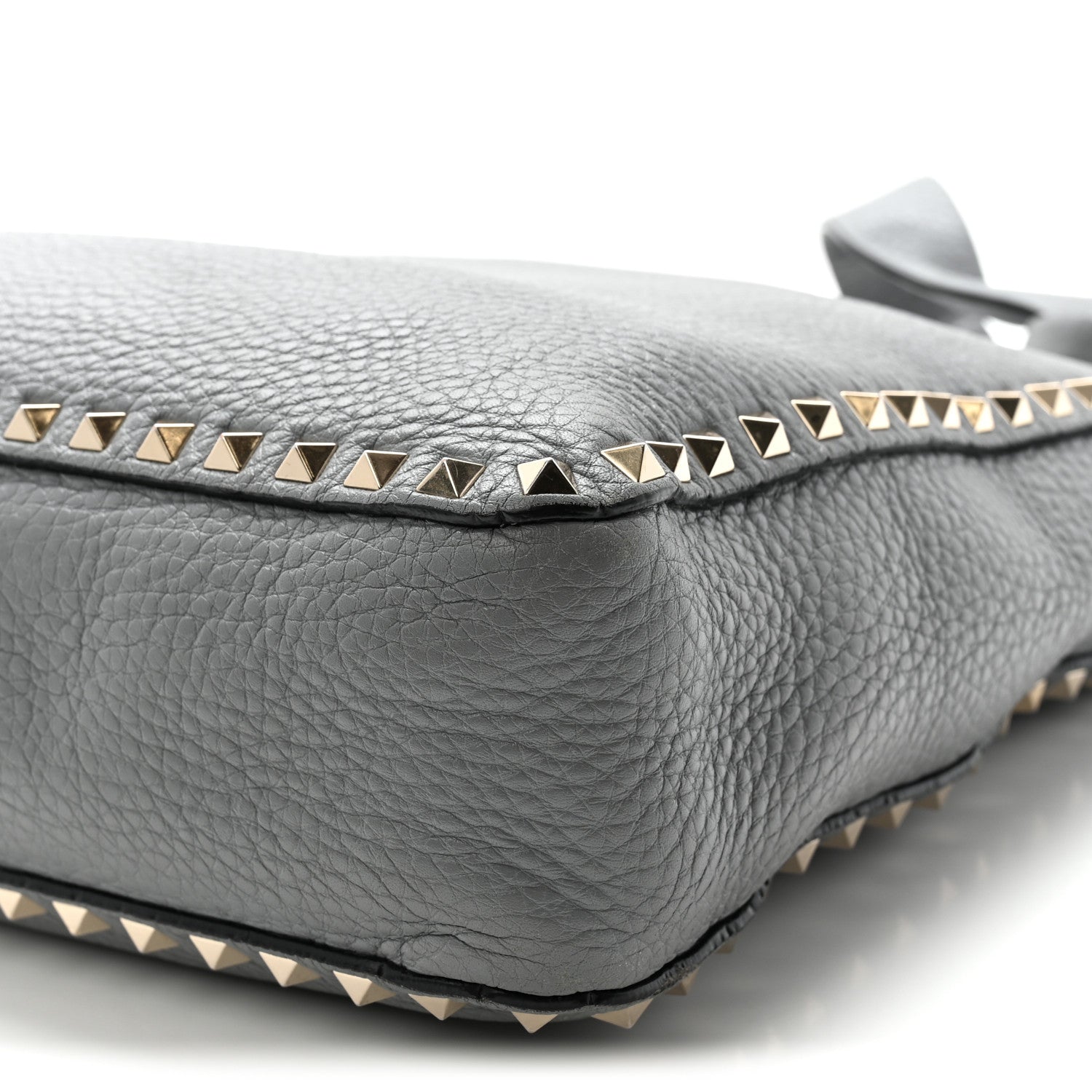 Valentino Garavani Pebbled Calfskin Small Rockstud Flip-Lock Messenger Bag Light Stone 4 of 11