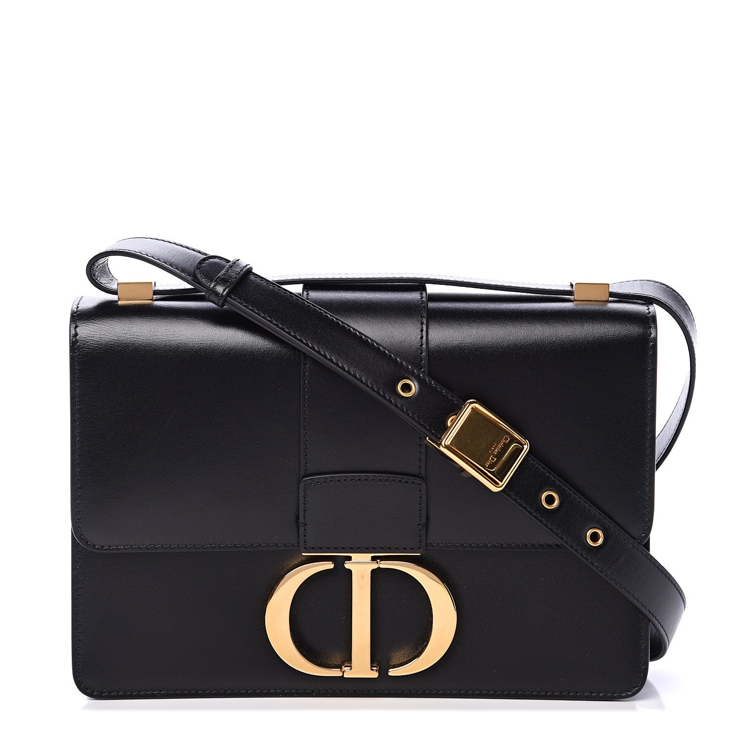 Christian Dior Smooth Calfskin 30 Montaigne Flap Bag Black 1 of 8