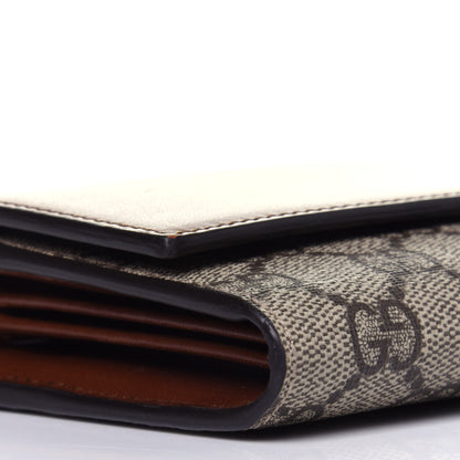 Gucci Calfskin GG Supreme Monogram Continental Wallet Brown 8 of 12