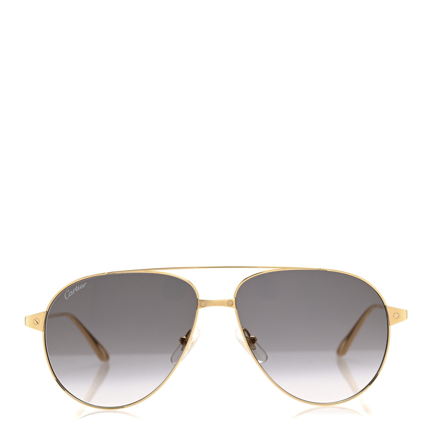 Cartier Santos Aviator Sunglasses CT0298S Gold Grey 2 of 8