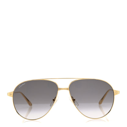 Cartier Santos Aviator Sunglasses CT0298S Gold Grey 2 of 8