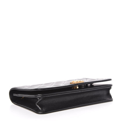 Chanel Caviar Quilted Boy Wallet On Chain WOC Black 4 of 14