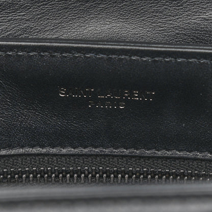 Saint Laurent Calfskin Y Quilted Monogram Toy Loulou Crossbody Bag Black 6 of 12