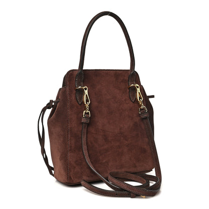 Prada Scamosciato Mini Carry Shoulder Bag Moro 2 of 9