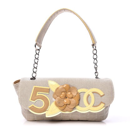 Chanel Canvas Camellia N°5 Flap Beige 1 of 11