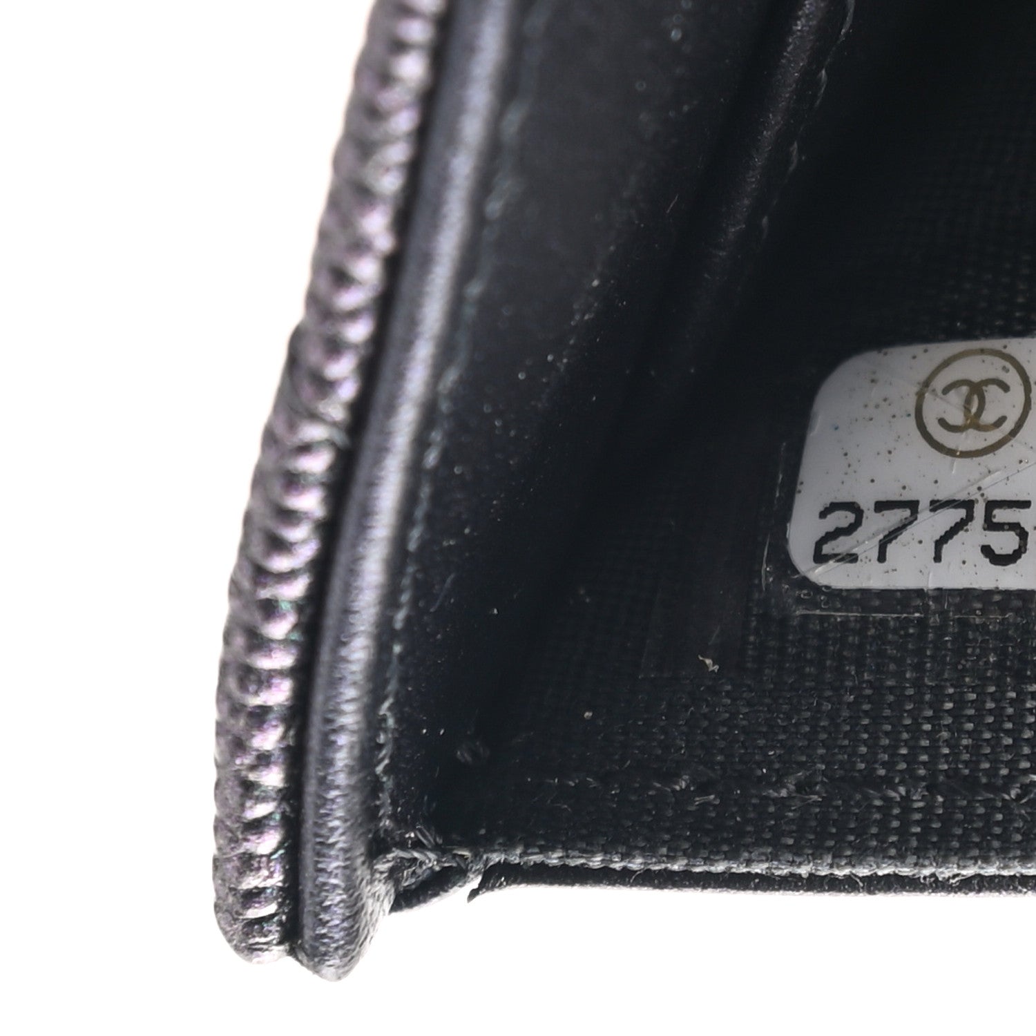 Chanel Iridescent Caviar Quilted Small Flap Wallet Black 8 of 9