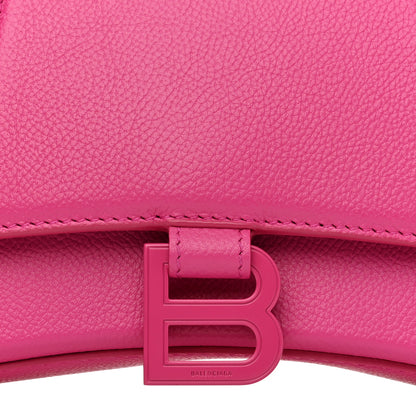 Balenciaga Grained Calfskin Tonal B Small Hourglass Top Handle Bag Acid Fuchsia 8 of 13